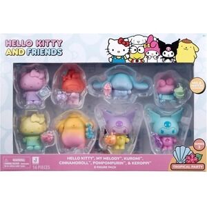 Hello Kitty Friends Tropical Party My Melody Kuromi Cinnamoroll Pompompurin